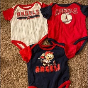 MLB Genuine Merchandise Angels onesies.